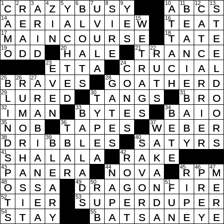 0516-20 NY Times Crossword 16 May 20, Saturday 