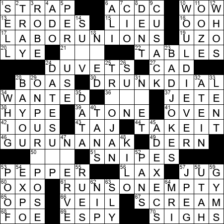 Exhausted crossword clue