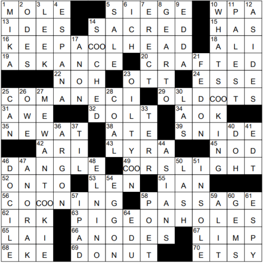 1006 21 Ny Times Crossword 6 Oct, Coat In The Winter New York Times Crossword Clue