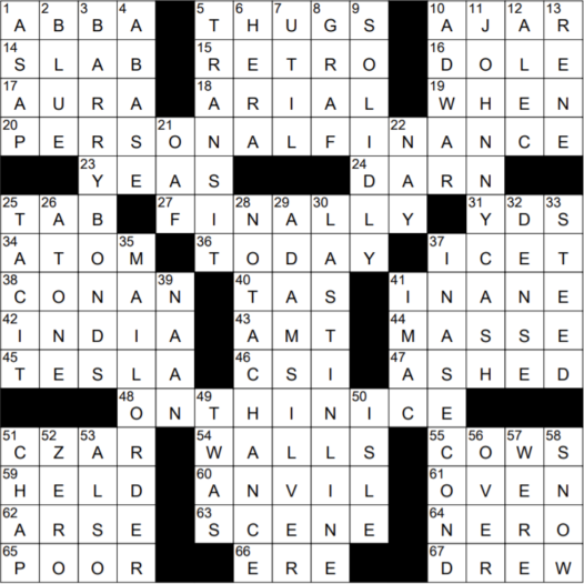 1123-21 NY Times Crossword 23 Nov 21, Tuesday
