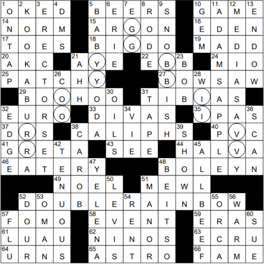 1102-21 NY Times Crossword 2 Nov 21, Tuesday 