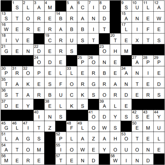1106-21 NY Times Crossword 6 Nov 21, Saturday