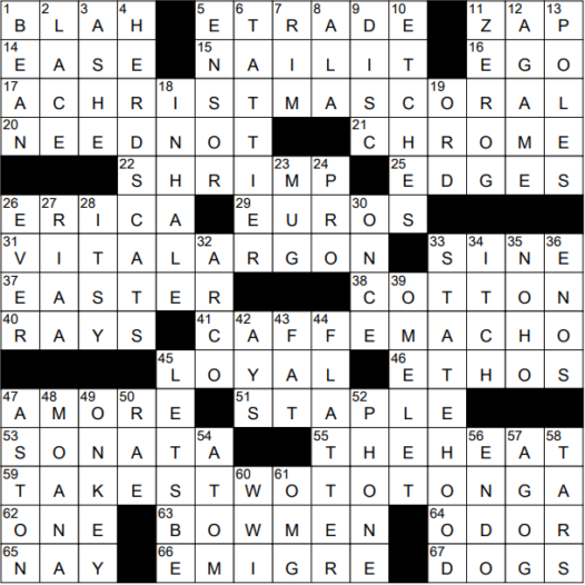 1223-21 NY Times Crossword 23 Dec 21, Thursday 