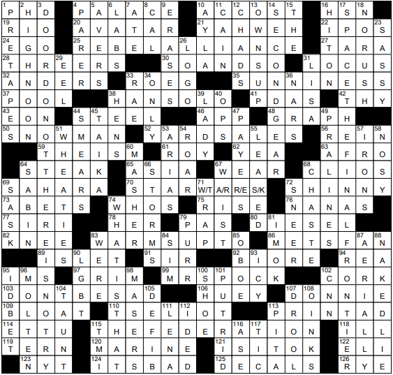 0206 22 NY Times Crossword 6 Feb 22 Sunday NYXCrossword com