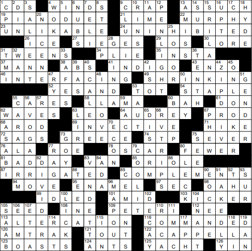 0213 22 Ny Times Crossword 13 Feb, Coat In The Winter New York Times Crossword