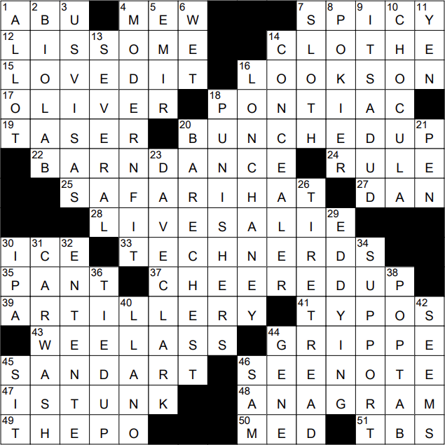 0319-22 NY Times Crossword 19 Mar 22, Saturday 