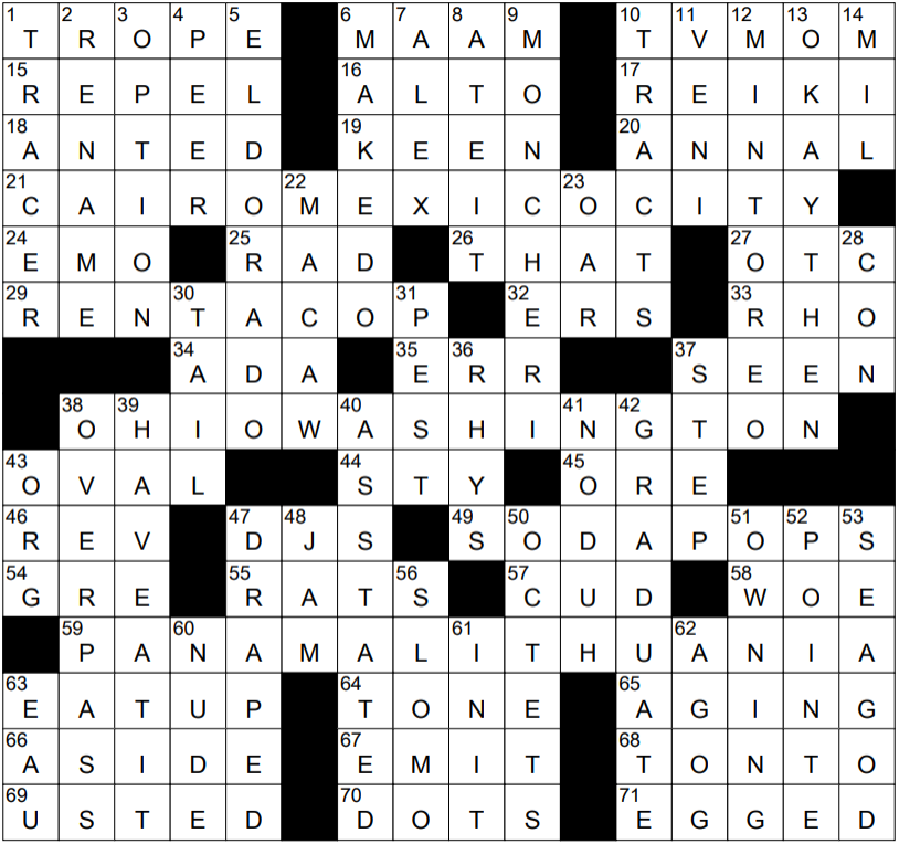 0302 22 NY Times Crossword 2 Mar 22 Wednesday NYXCrossword com