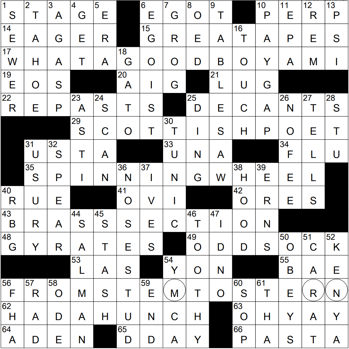 0414 22 NY Times Crossword 14 Apr 22 Thursday NYXCrossword com