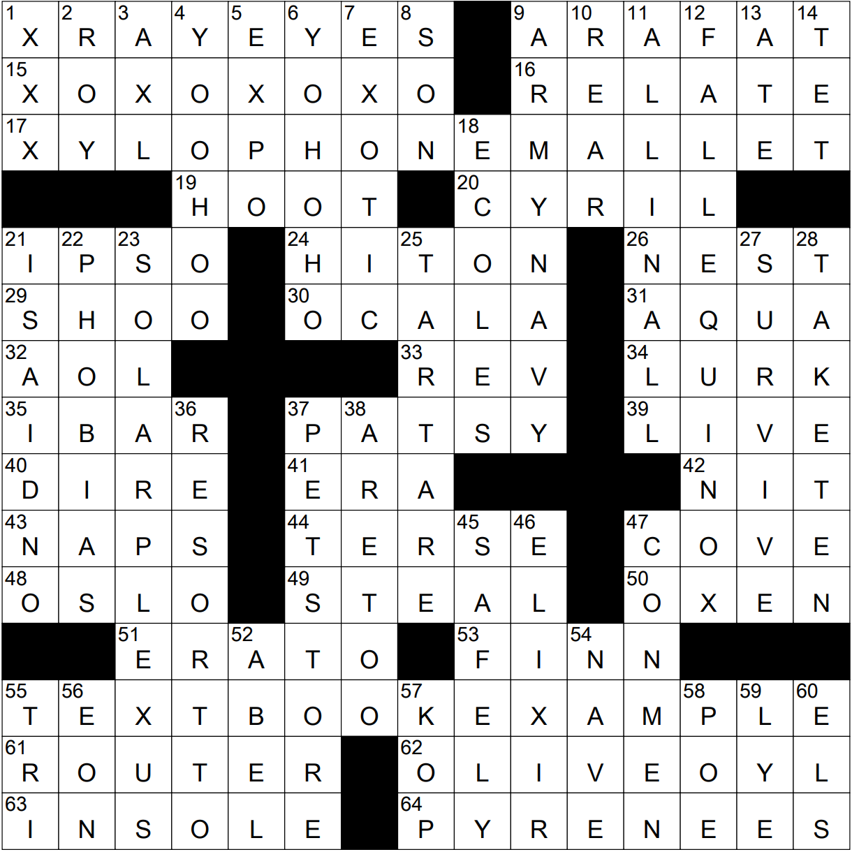 Solve the crossword