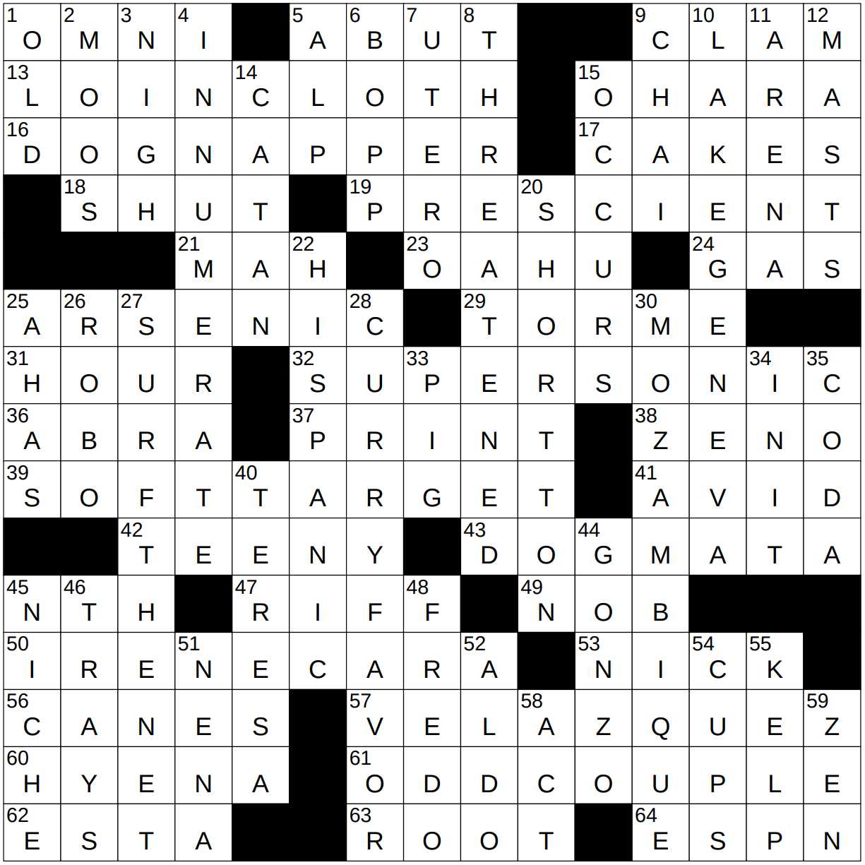 0520-22 NY Times Crossword 20 May 22, Friday 