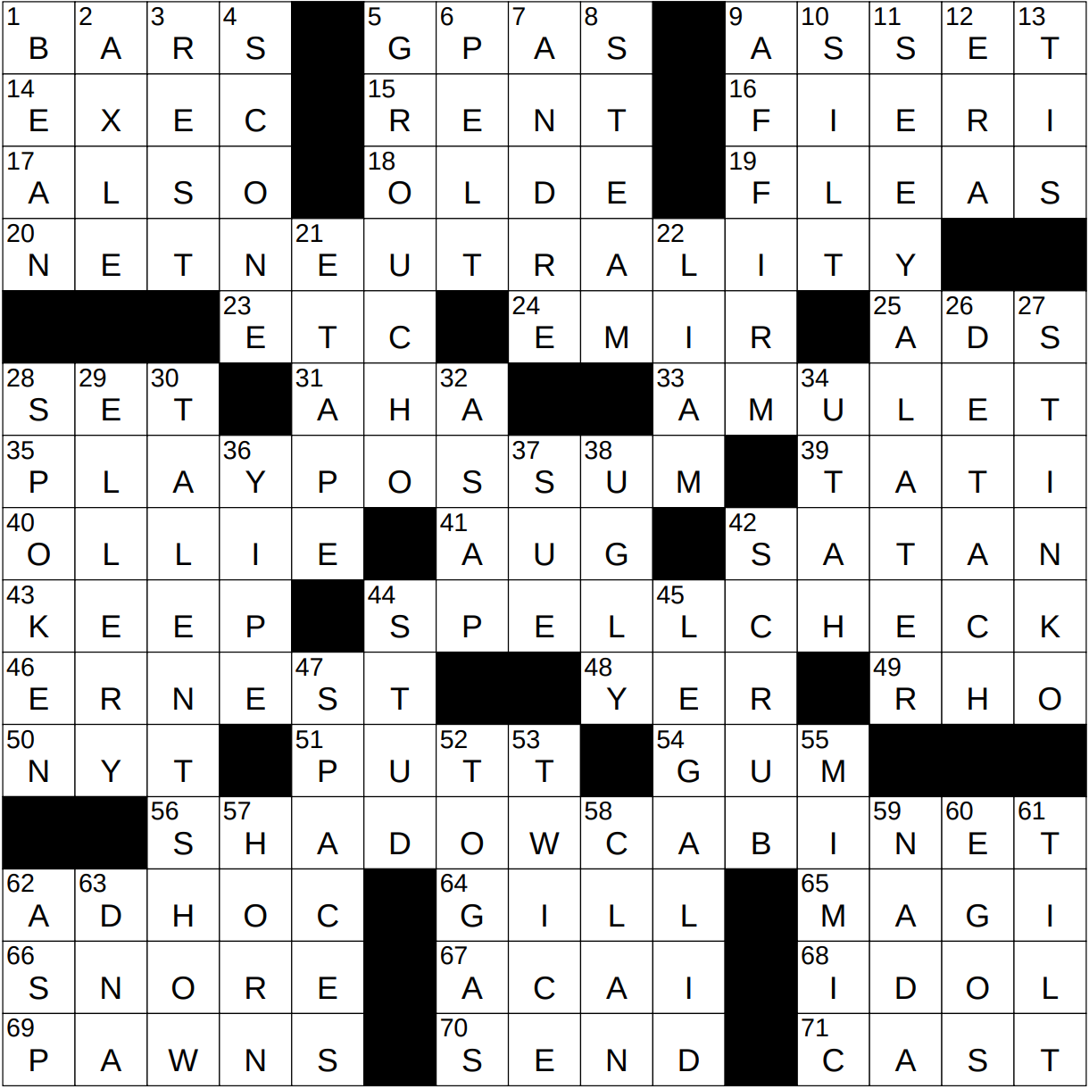 all the news that's fit to print crossword clue