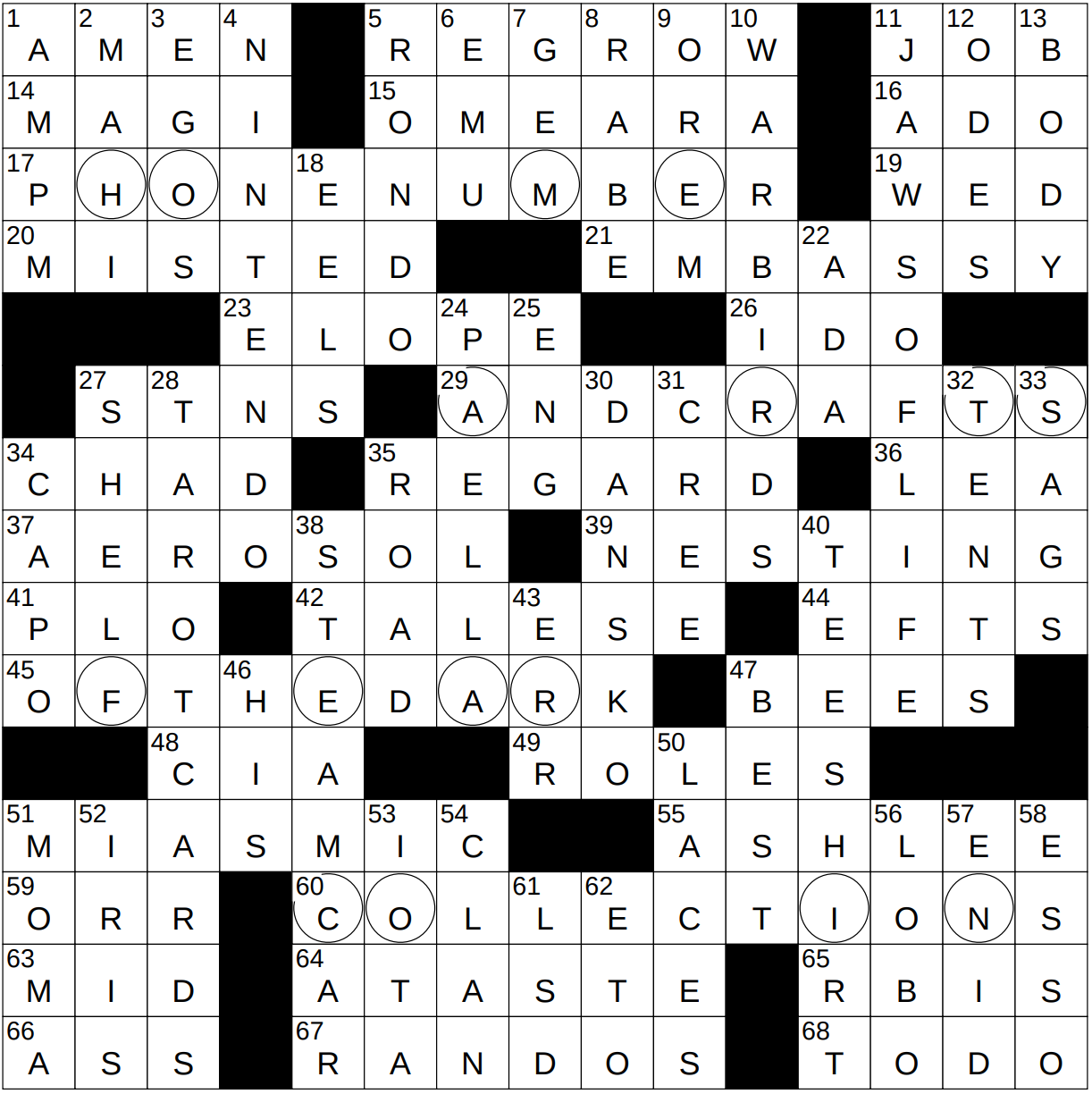 0601-22 NY Times Crossword 1 Jun 22, Wednesday - NYXCrossword.com