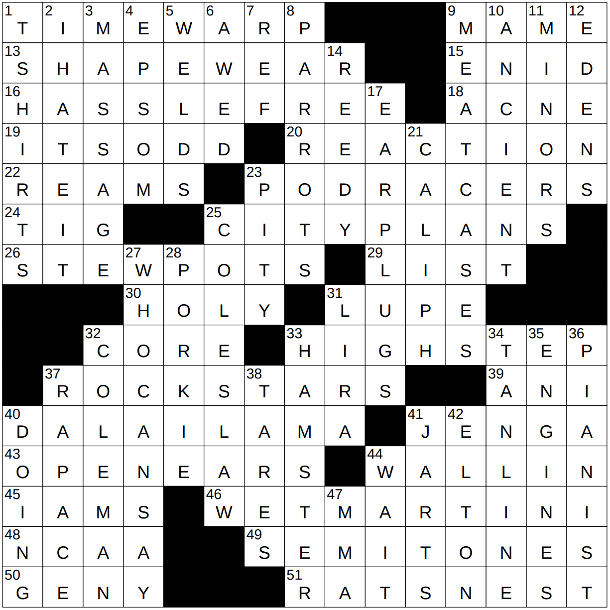 0611-20 NY Times Crossword 11 Jun 20, Thursday 