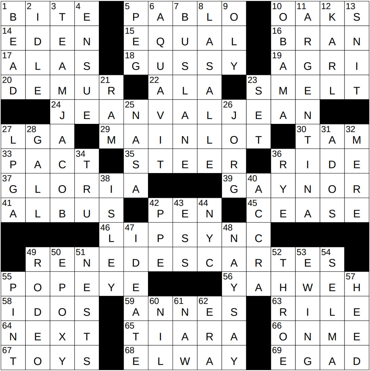 0713-22 NY Times Crossword 13 Jul 22, Wednesday 