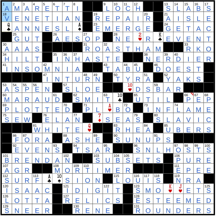 0717-22 NY Times Crossword 17 Jul 22, Sunday 