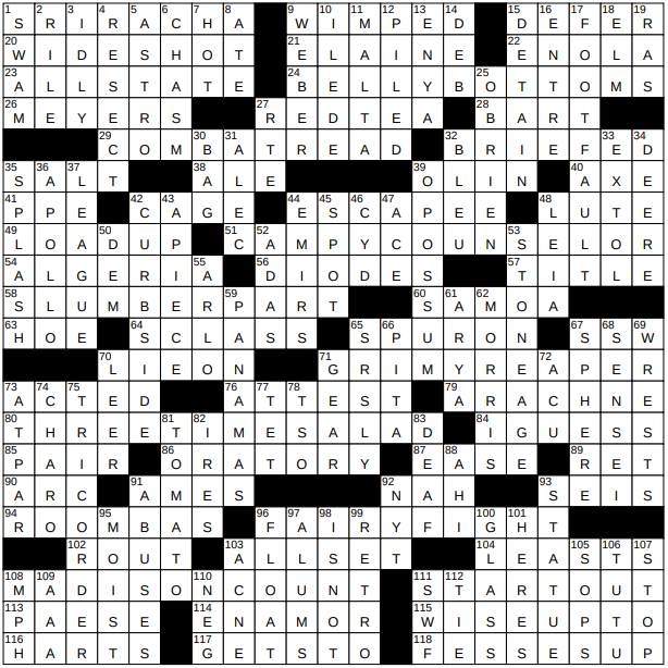 0731 22 NY Times Crossword 31 Jul 22 Sunday NYXCrossword com