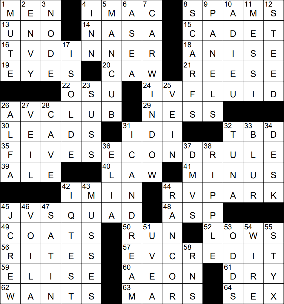 0831-22 NY Times Crossword 31 Aug 22, Wednesday 