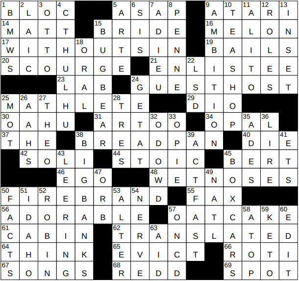 NYXCrossword com Answers to the New York Times Crossword