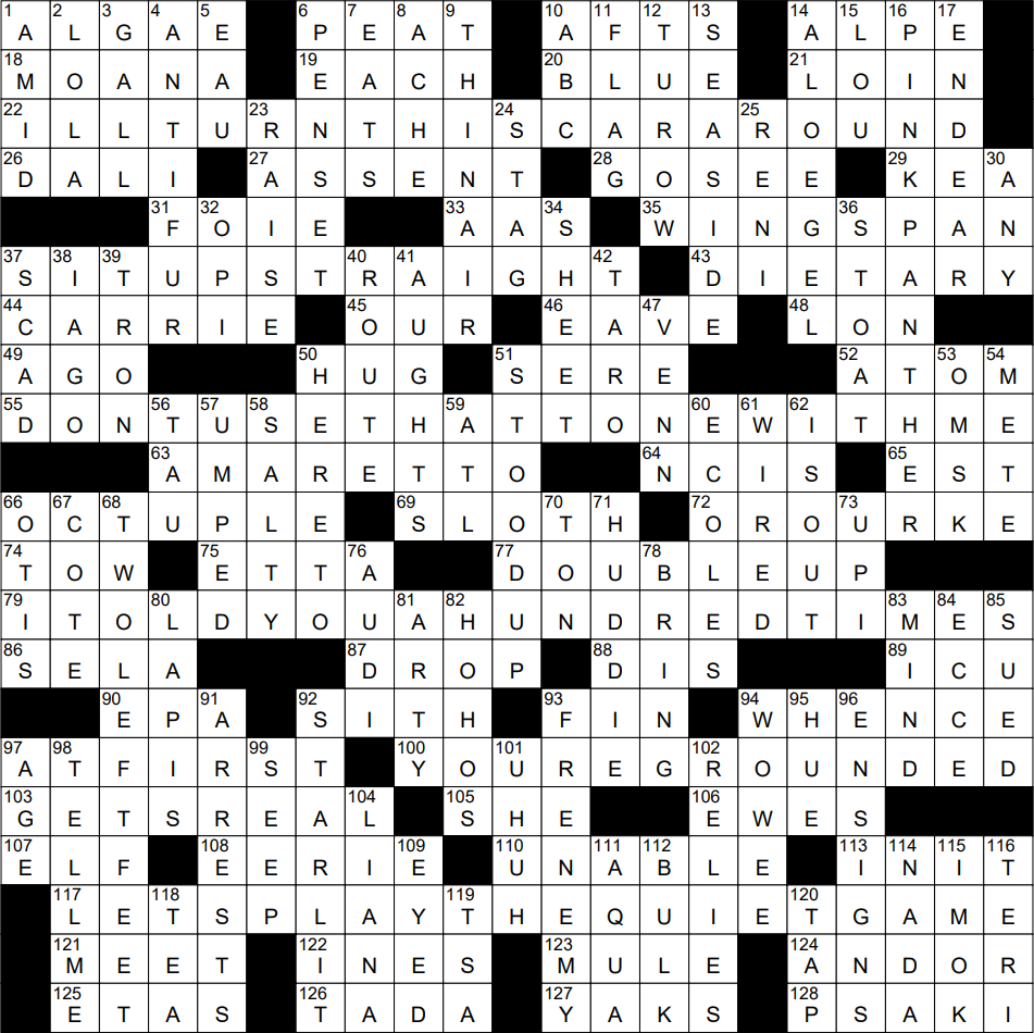 0918 22 NY Times Crossword 18 Sep 22 Sunday NYXCrossword com
