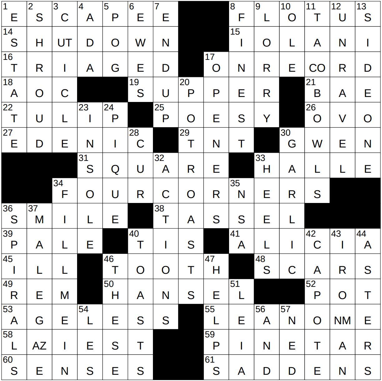 0908 22 NY Times Crossword 8 Sep 22 Thursday NYXCrossword com