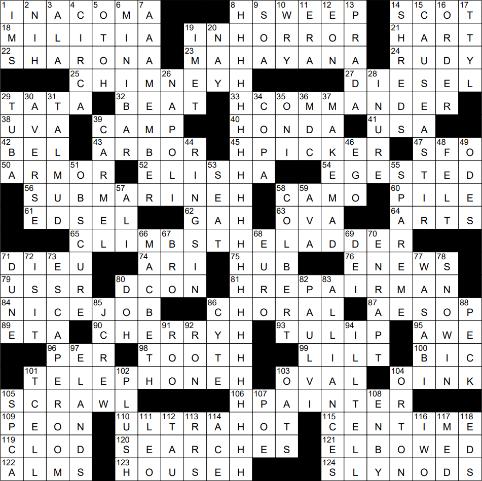 1009-22 NY Times Crossword 9 Oct 22, Sunday 