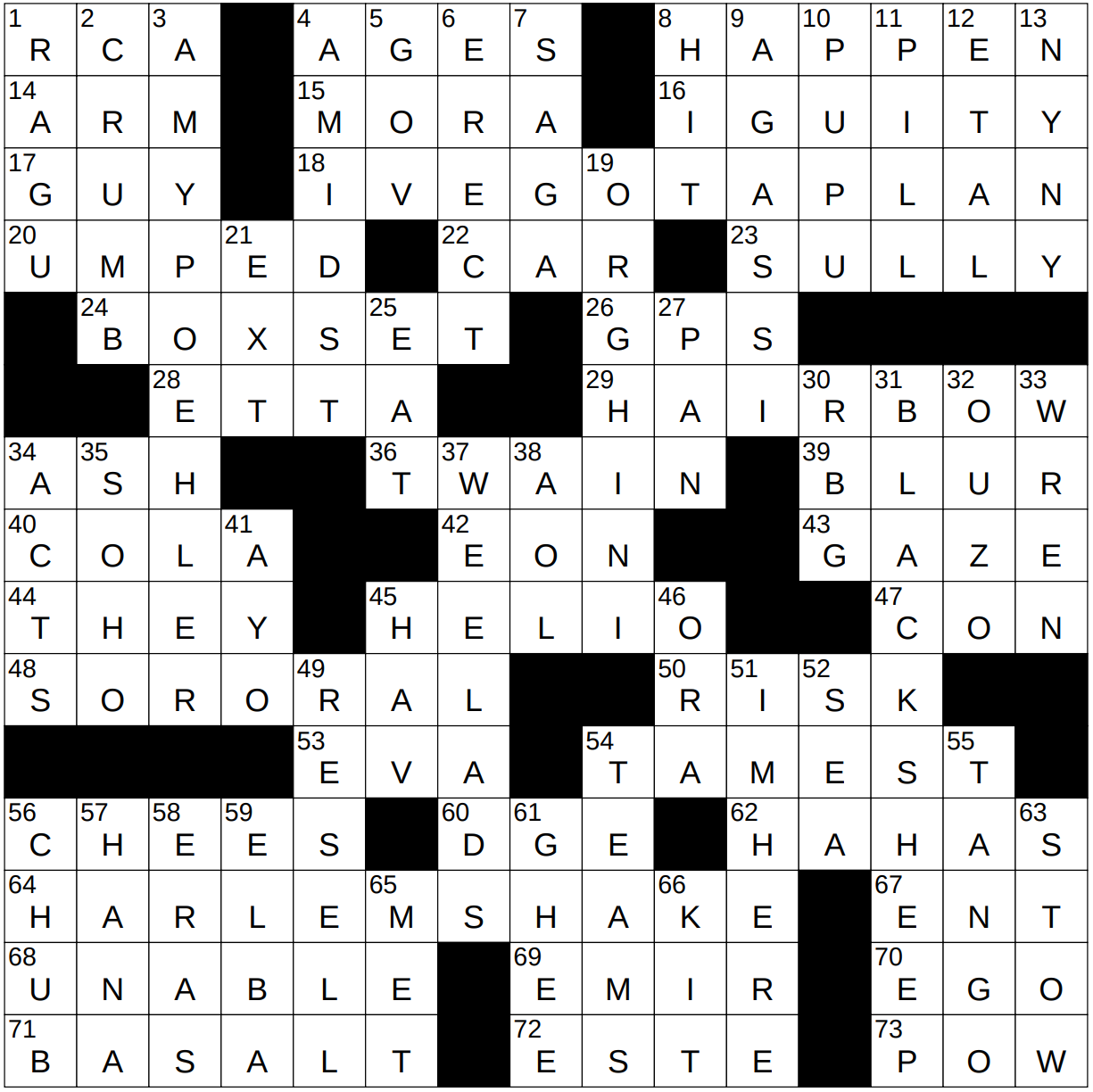 1020 22 NY Times Crossword 20 Oct 22 Thursday NYXCrossword
