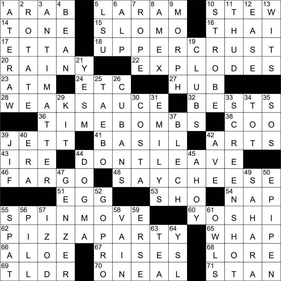 A Very Well-Read Crossword! - 14 July 2021 New York Times Crossword 