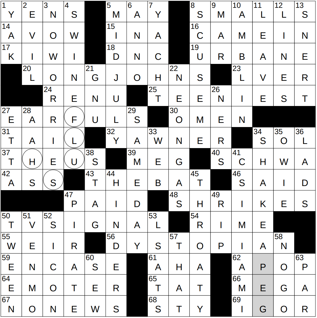 1208 22 NY Times Crossword 8 Dec 22 Thursday NYXCrossword com