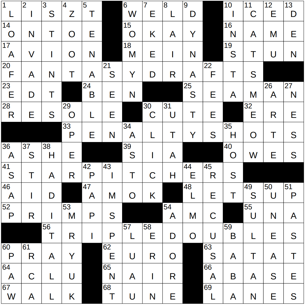 0125-23 NY Times Crossword 25 Jan 23, Wednesday - NYXCrossword.com