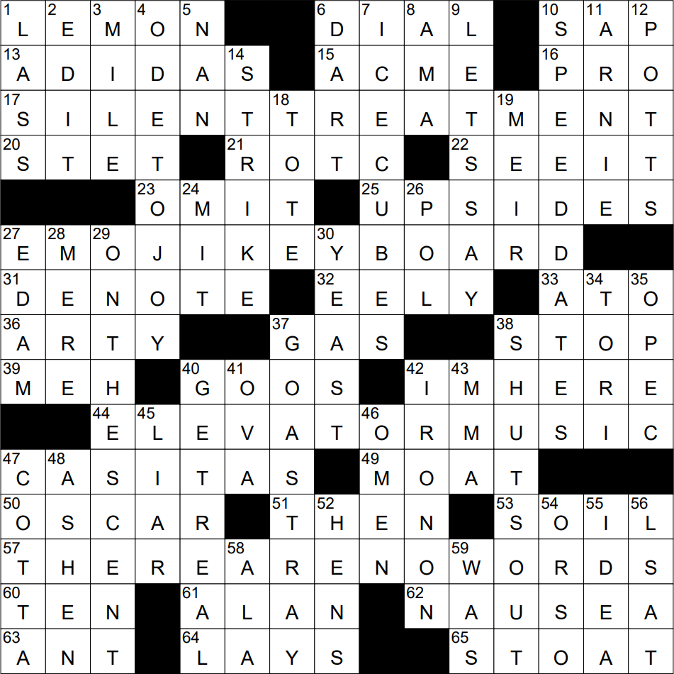 0417 23 NY Times Crossword 17 Apr 23 Monday NYXCrossword com
