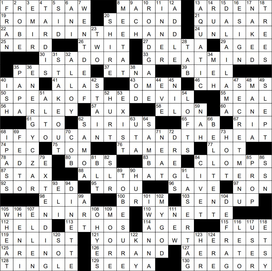 New York Times Crossword Sunday 9 April 2023 