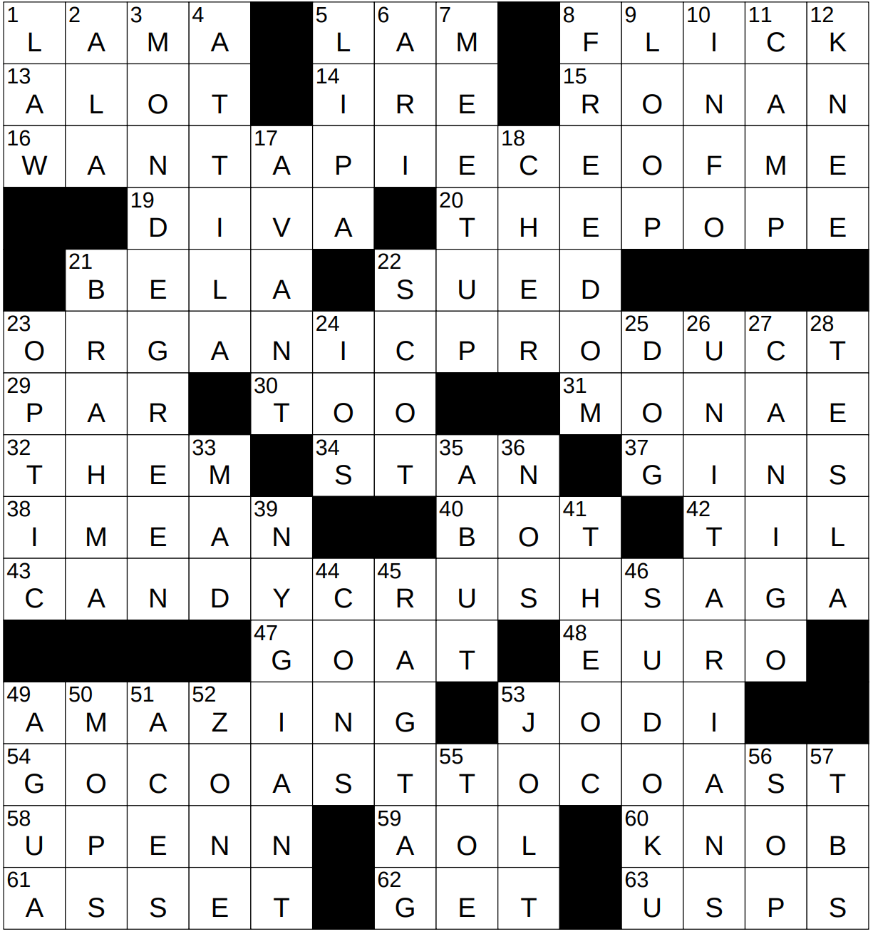 LA Times Crossword Answers Sunday April 23rd 2023