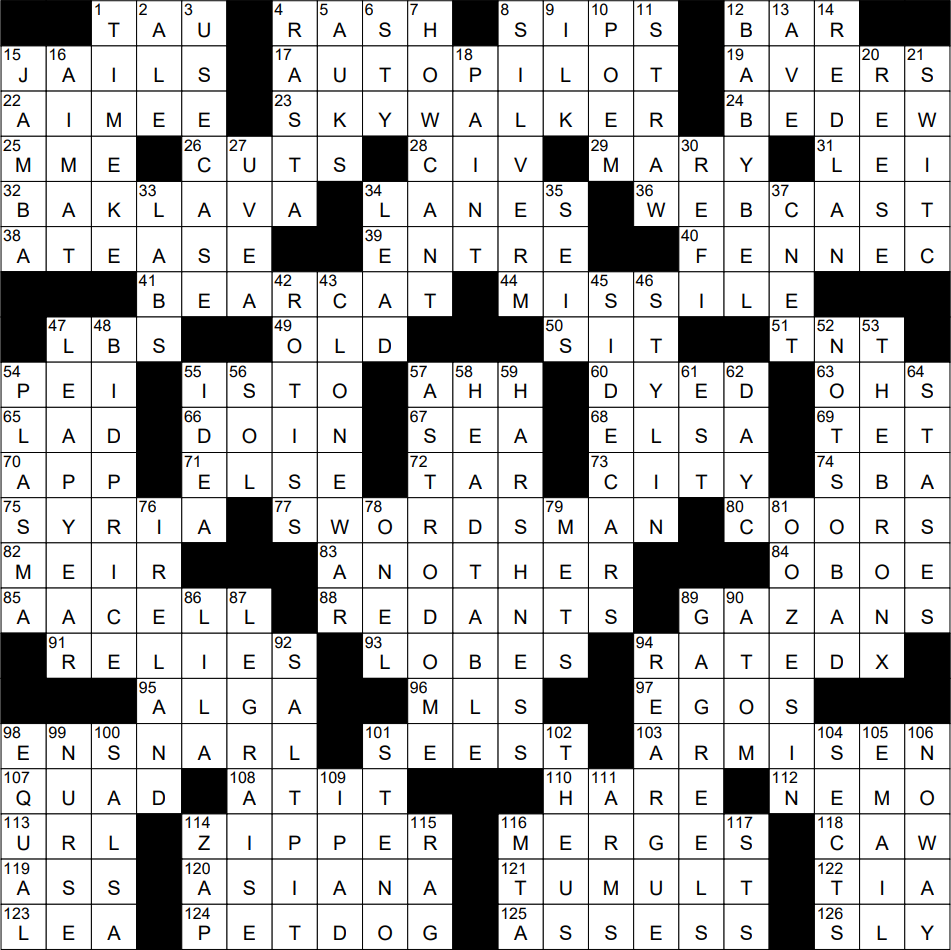0514 23 NY Times Crossword 14 May 23 Sunday NYXCrossword com