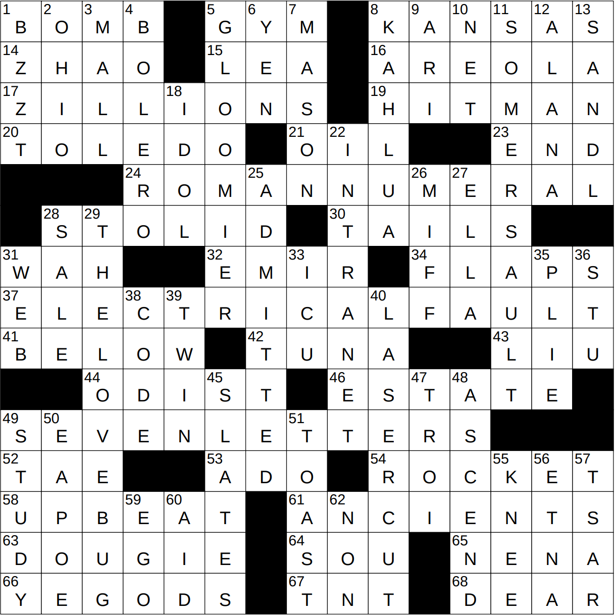 0518 23 NY Times Crossword 18 May 23 Thursday NYXCrossword com