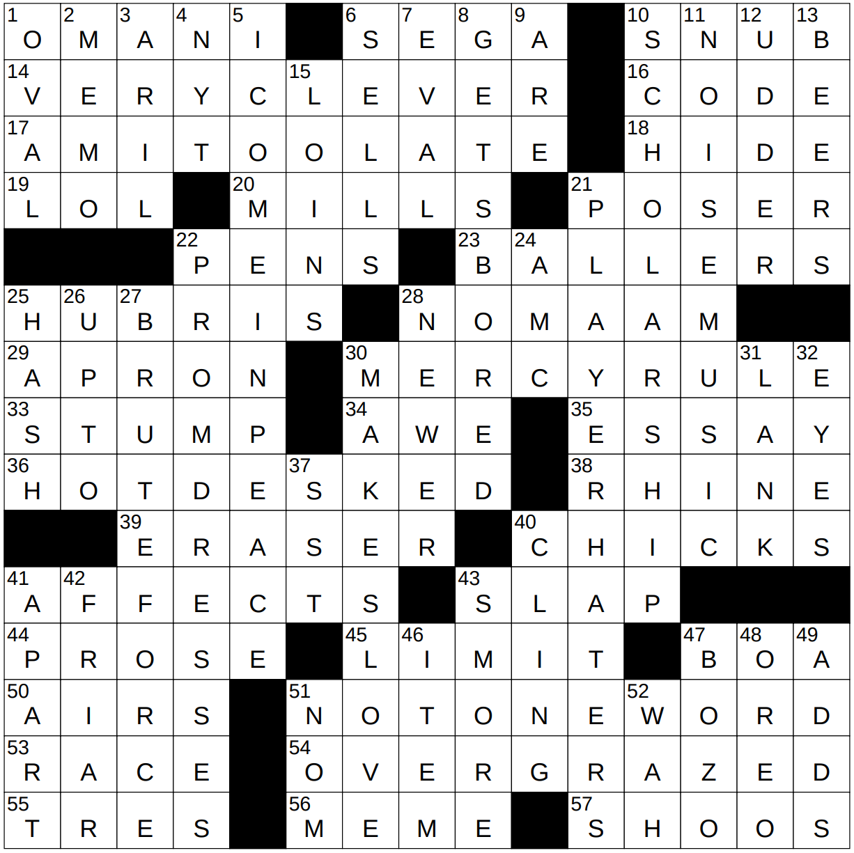 0526 23 NY Times Crossword 26 May 23 Friday NYXCrossword com