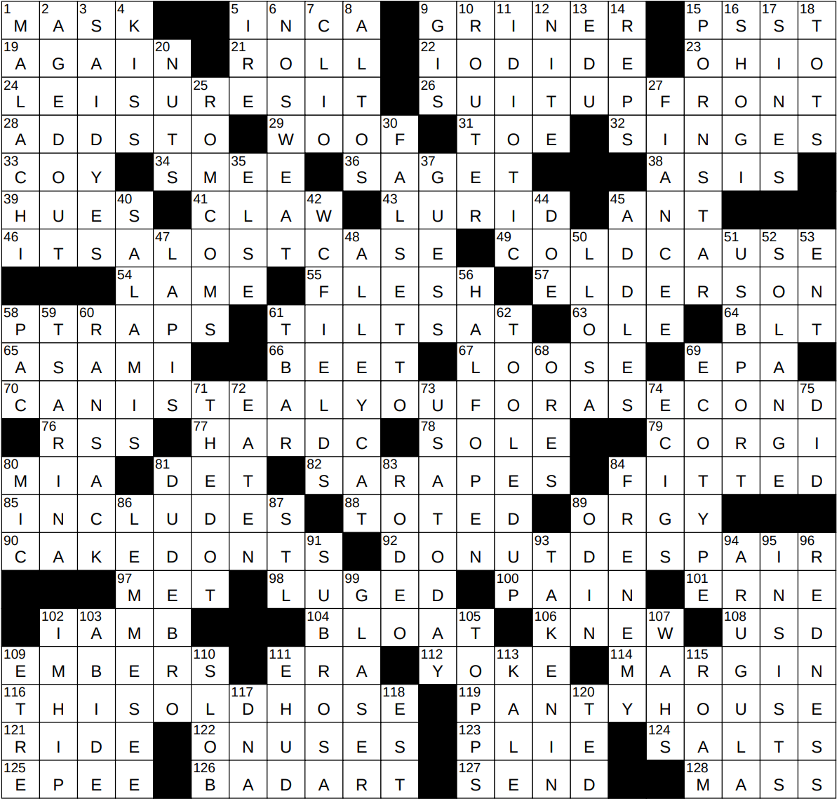 Jon Hamm Series Crossword