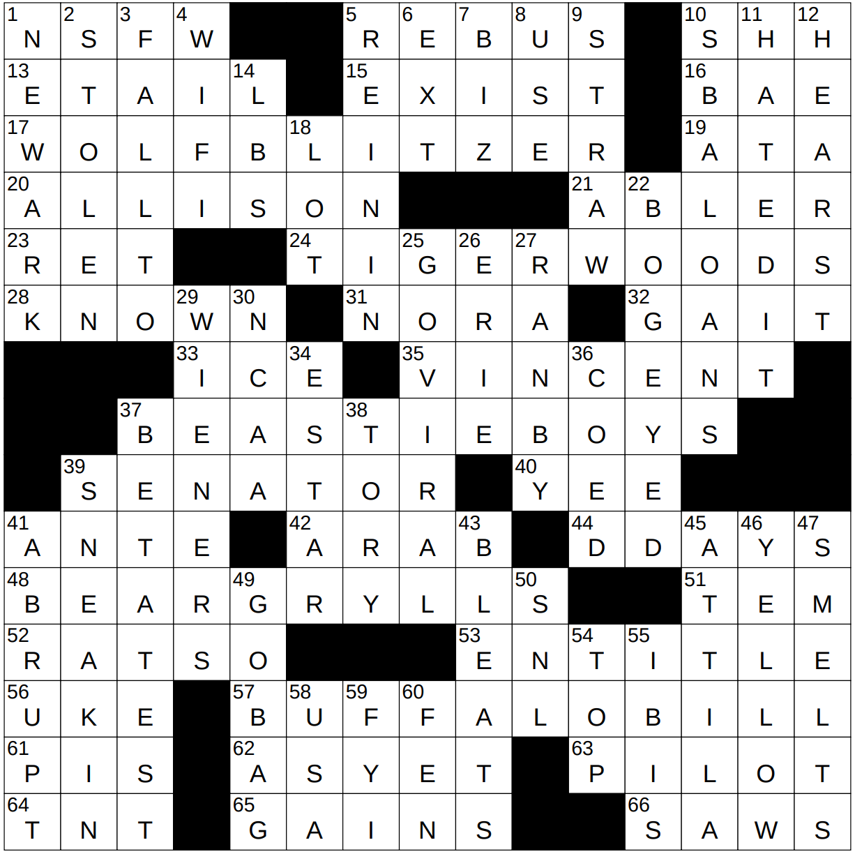 0531 23 NY Times Crossword 31 May 23 Wednesday NYXCrossword com