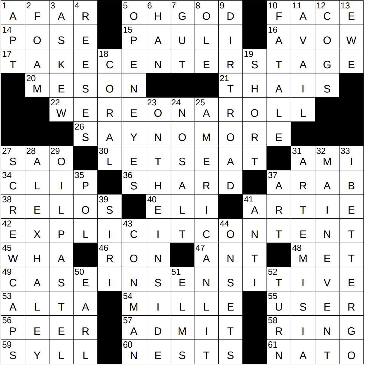 0715 23 NY Times Crossword 15 Jul 23 Saturday