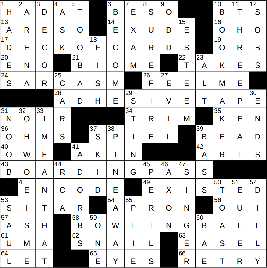 0719-23 NY Times Crossword 19 Jul 23, Wednesday - NYXCrossword.com