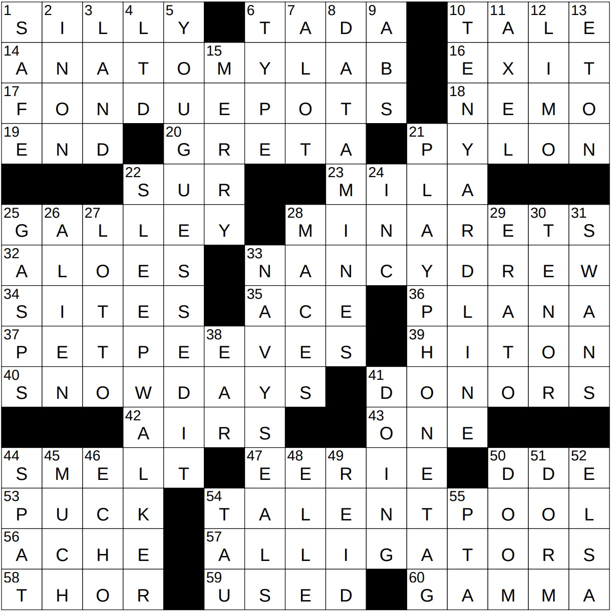 0723-17 New York Times Crossword Answers 23 Jul 17, Sunday 