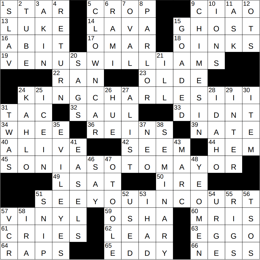 0731-23 NY Times Crossword 31 Jul 23, Monday 