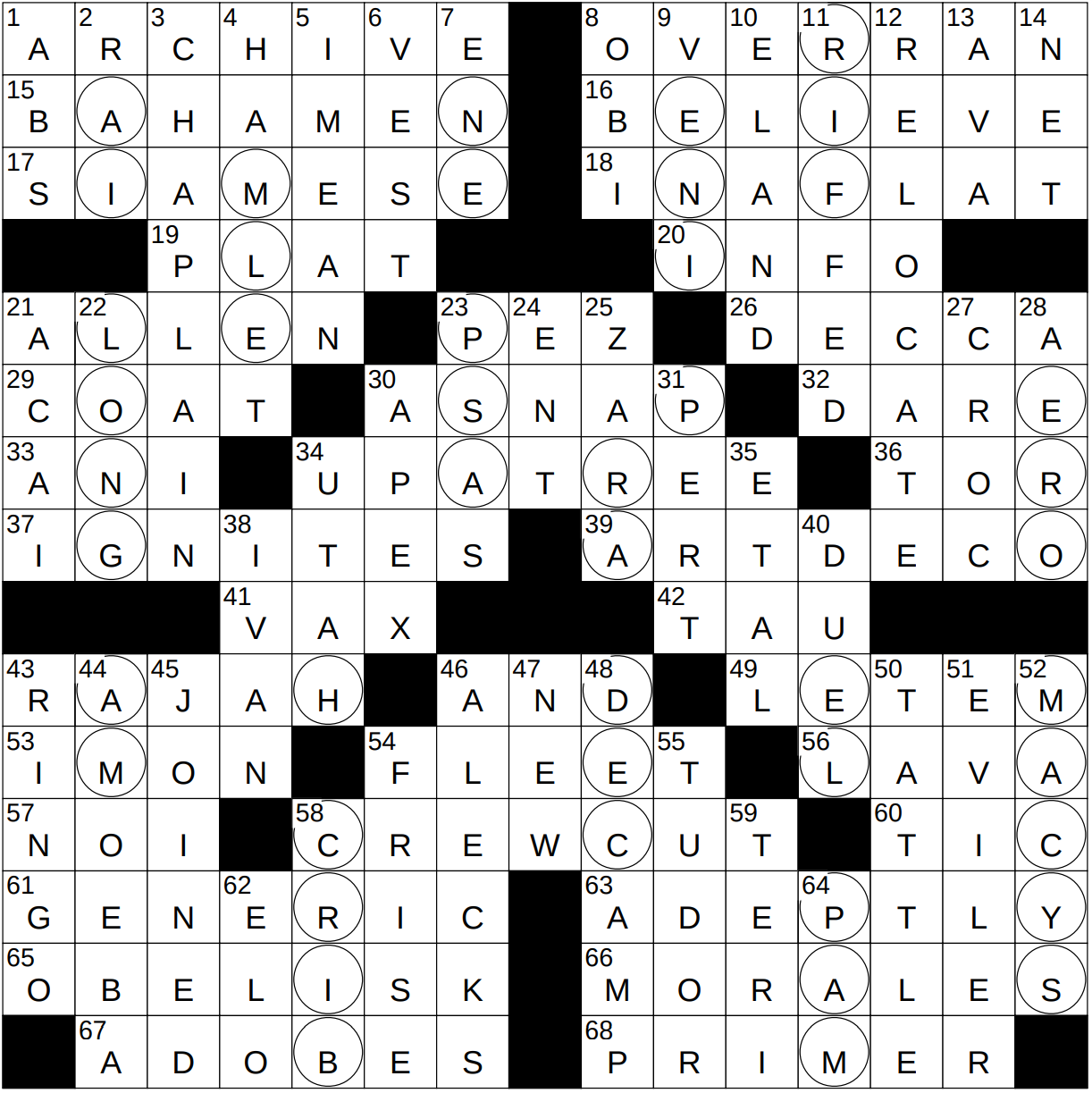 0630-22 NY Times Crossword 30 Jun 22, Thursday - NYXCrossword.com