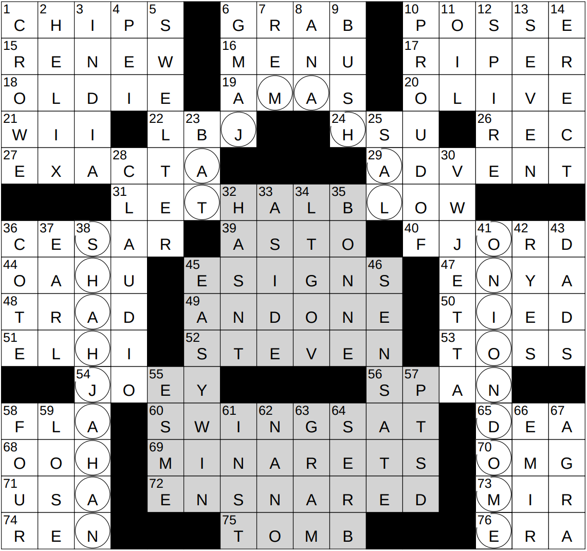 0819-16 New York Times Crossword Answers 19 Aug 16, Friday 