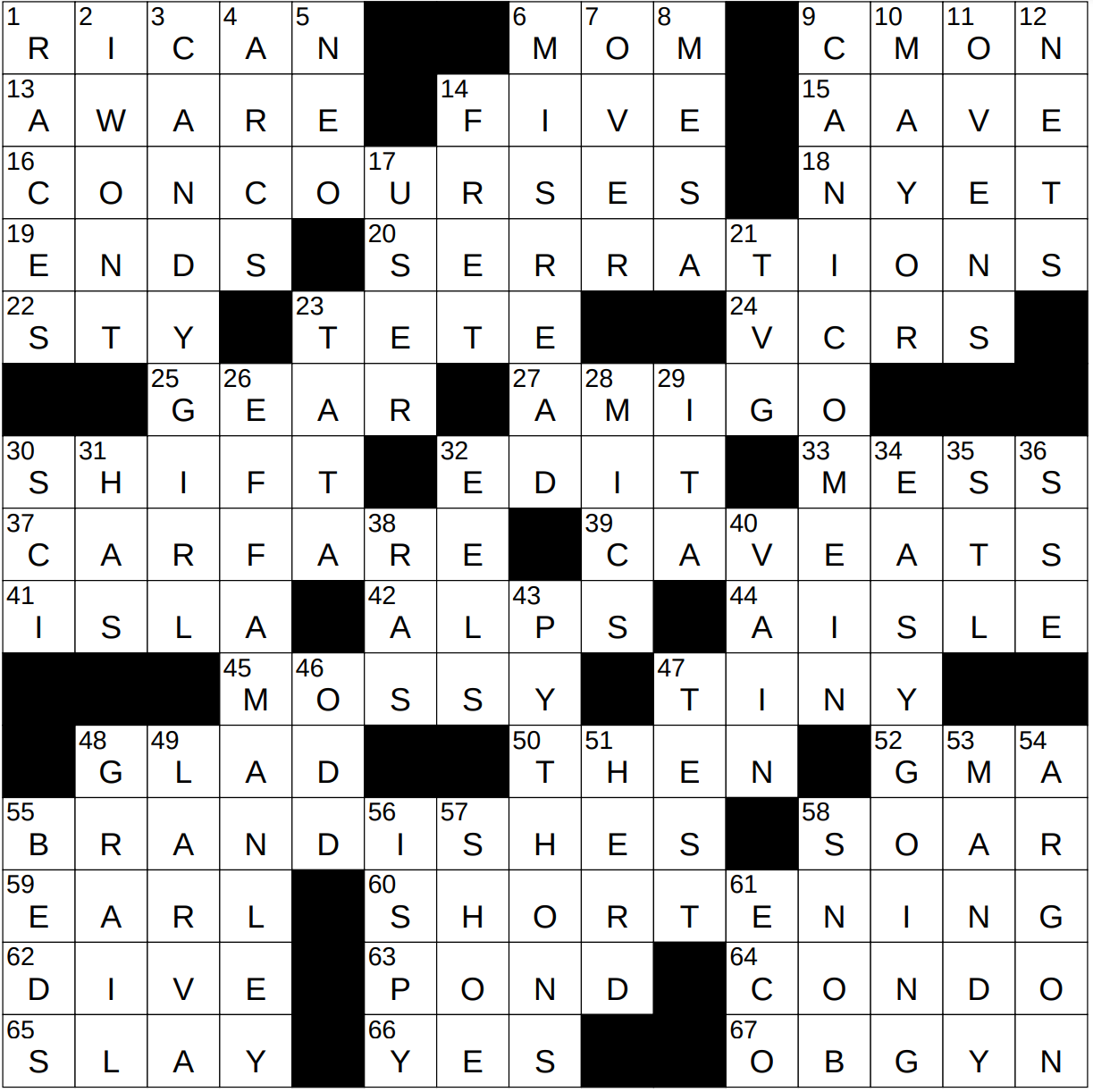0817 23 NY Times Crossword 17 Aug 23 Thursday