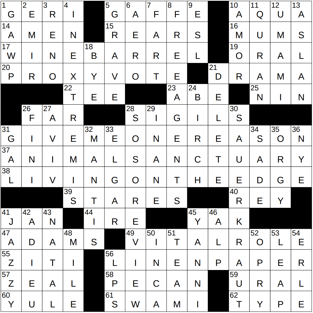 0818 23 NY Times Crossword 18 Aug 23 Friday NYXCrossword com