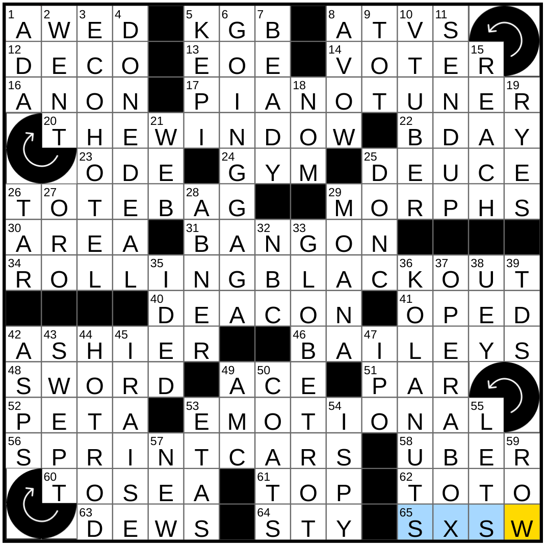 0628-23 NY Times Crossword 28 Jun 23, Wednesday 