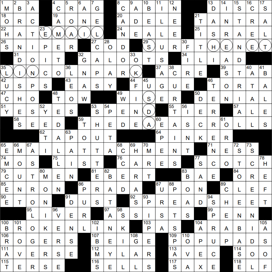 0903 23 NY Times Crossword 3 Sep 23 Sunday NYXCrossword com
