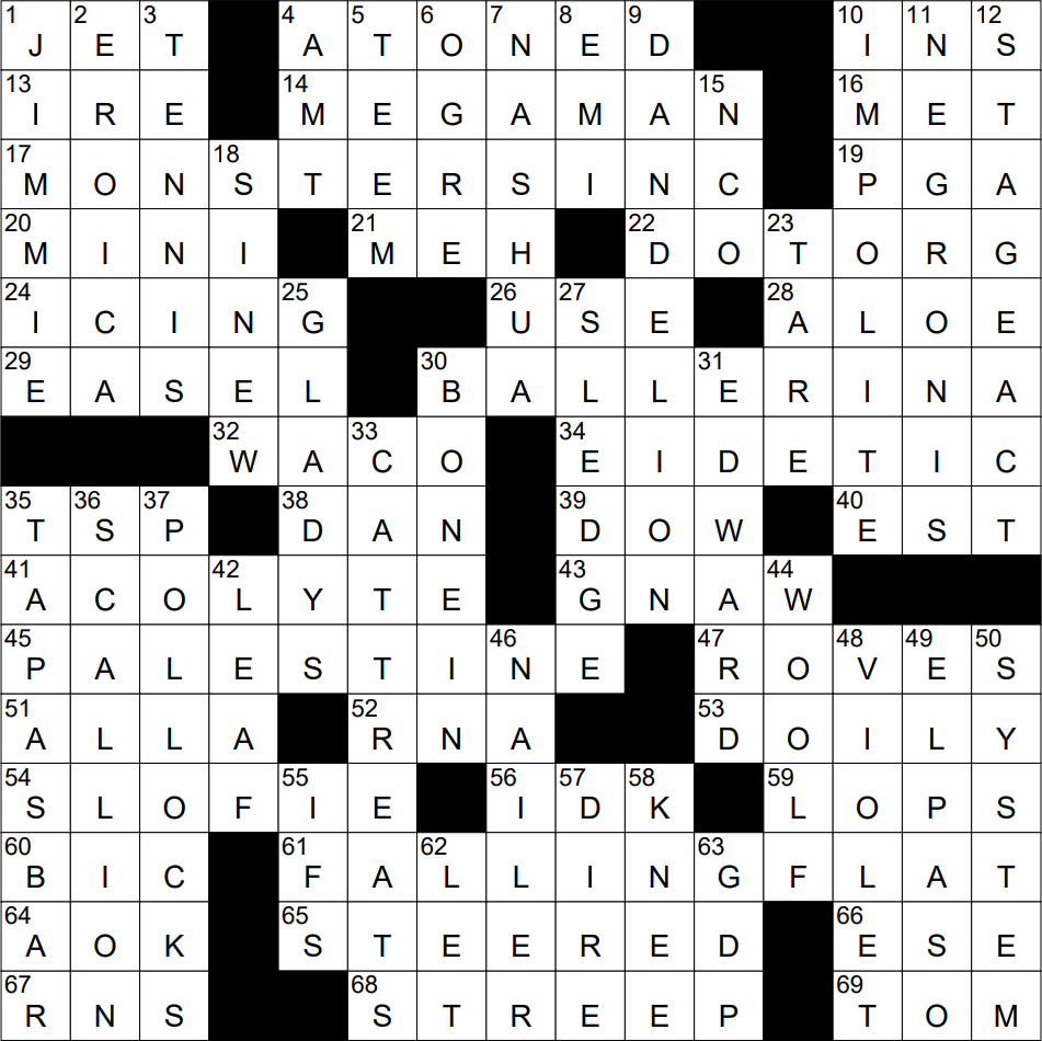 0929-23 NY Times Crossword 29 Sep 23, Friday 