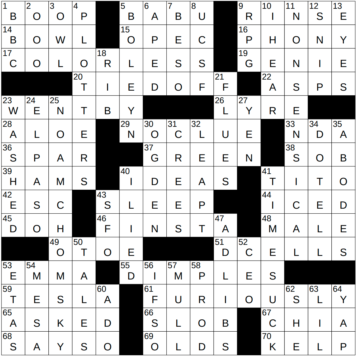1129-23 NY Times Crossword 29 Nov 23, Wednesday 