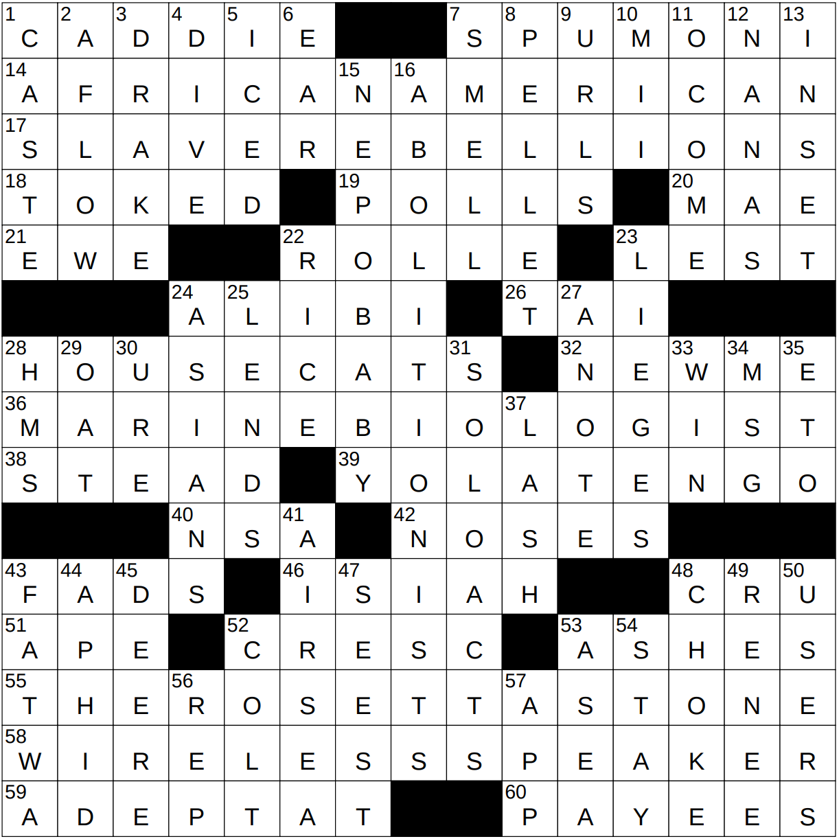0919-17 NY Times Crossword Answers 19 Sep 17, Tuesday 